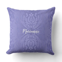 Aangepaste Elegant Lavender Floral Damask Pillow