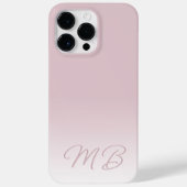 Aangepaste Elegant Licht Stoffig Roos Mauve Monogr Case-Mate iPhone Case (Achterkant)