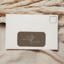 Aangepaste Elegant Minimalistisch Bruin Bruiloft R