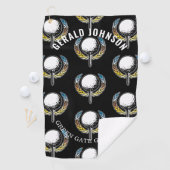 Aangepaste Elegant minimalistisch golfontwerp Golfhanddoek (Insitu)