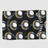 Aangepaste Elegant minimalistisch golfontwerp Golfhanddoek (Horizontaal)