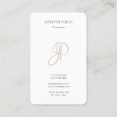 Aangepaste Elegant Modern Monogram Design Sjabloon Visitekaartje (Achterkant)