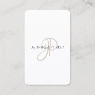 Aangepaste Elegant Modern Monogram Design Sjabloon Visitekaartje
