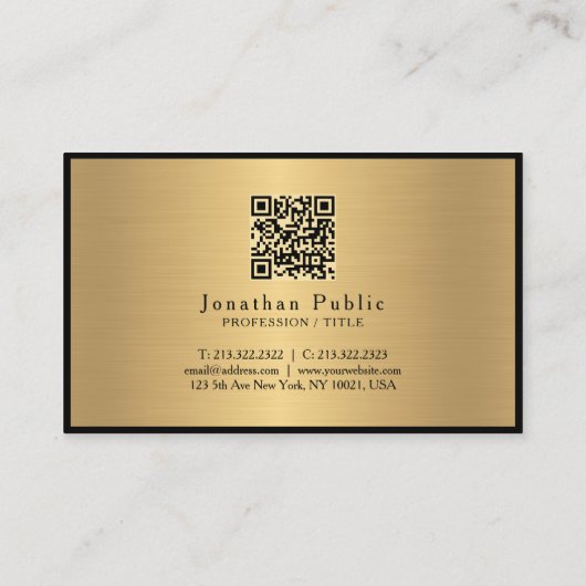 Aangepaste Elegant Modern Script Zwart Goud Oceaan Visitekaartje (Achterkant)