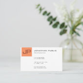 Aangepaste Elegant Moderne Monogram Sjabloon Visitekaartje (Staand voorkant)