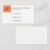 Aangepaste Elegant Moderne Monogram Sjabloon Visitekaartje (Voorkant / Achterkant)