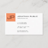 Aangepaste Elegant Moderne Monogram Sjabloon Visitekaartje (Voorkant)