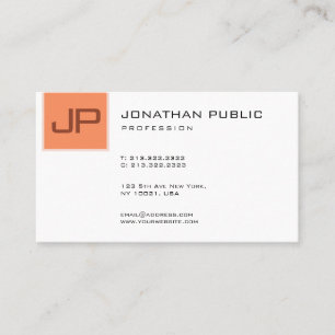 Aangepaste Elegant Moderne Monogram Sjabloon Visitekaartje