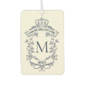 Aangepaste Elegant Monogram King Quote Luchtverfrisser (Voorkant)