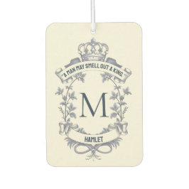 Aangepaste Elegant Monogram King  Quote Luchtverfrisser