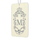 Aangepaste Elegant Monogram King  Quote Luchtverfrisser (Links)