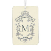 Aangepaste Elegant Monogram King  Quote Luchtverfrisser (Achterkant)