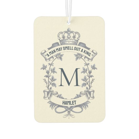 Aangepaste Elegant Monogram King Quote Luchtverfrisser (Achterkant)