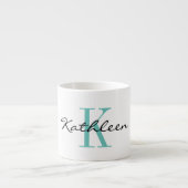 Aangepaste elegant monogram kleine espresso beker espresso kop (Voorkant)