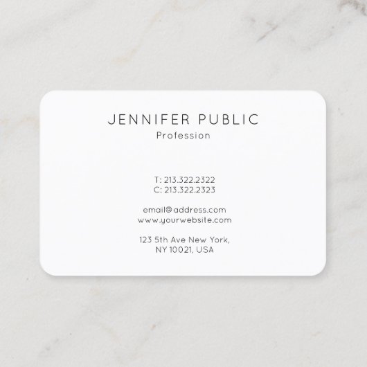 Aangepaste Elegant Monogram Moderne Sjabloon Visitekaartje (Achterkant)