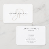 Aangepaste Elegant Monogram Moderne Sjabloon Visitekaartje (Voorkant / Achterkant)