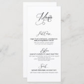 Aangepaste Elegant MYO 3-cursus menu Moderne Sjabl (Voorkant / Achterkant)