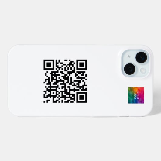 Aangepaste Elegant QR Code Upload Logo Sjabloon Tr Case-Mate iPhone Case (Achterkant (horizontaal))