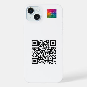 Aangepaste Elegant QR Code Upload Logo Sjabloon Tr iPhone 15 Plus Case