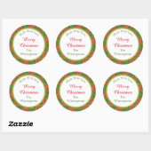 Aangepaste Elegant Rood en Groen Bakken Gift Ronde Sticker (Vel)