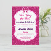 Aangepaste Elegant Roze Glitter Design Vrijgezelle Kaart (Staand voorkant)