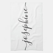 Aangepaste elegant script Aangepaste naam Theedoek (Verticaal)