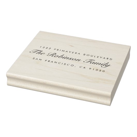 Aangepaste Elegant Script Familienaam Retouradres Rubberstempel (Stempel)