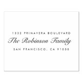 Aangepaste Elegant Script Familienaam Retouradres Rubberstempel (Afrduk)