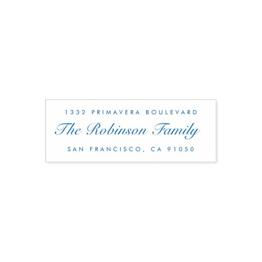 Aangepaste Elegant Script Familienaam Retouradres Zelfinktende Stempel (Design)