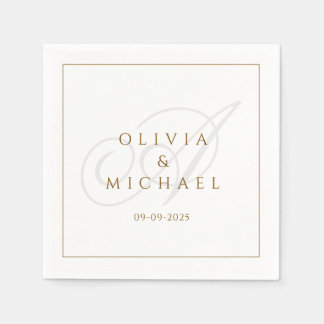 Aangepaste Elegant Script Trouwservetten  Servet