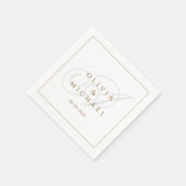 Aangepaste Elegant Script Trouwservetten  Servet (Hoek)