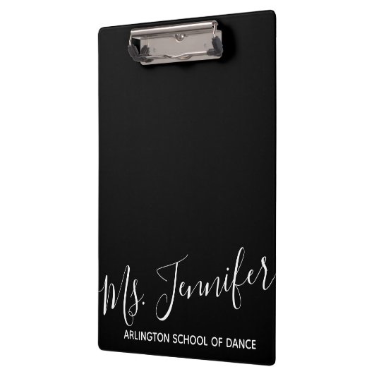 Aangepaste Elegant Scripted Dance Teacher Klembord (Links)