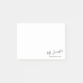 Aangepaste Elegant Scripted Dance Teacher Post-it® Notes (Voorkant)