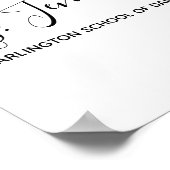 Aangepaste Elegant Scripted Dance Teacher Poster (Hoek)