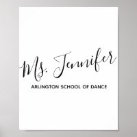 Aangepaste Elegant Scripted Dance Teacher