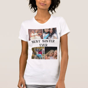 AANGEPASTE ELEGANT SISTER 4 FOTO COLLAGE T-SHIRT