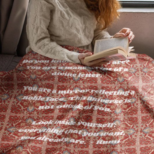 Aangepaste Elegant Tegel Patroon Iraanse Gifts voo Sherpa Deken