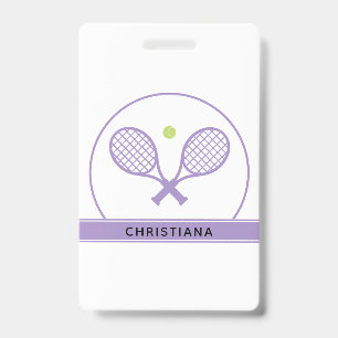 Aangepaste Elegant Tennis Racket en Ball Cute Badge