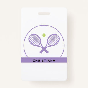 Aangepaste Elegant Tennis Racket en Ball Cute Badge