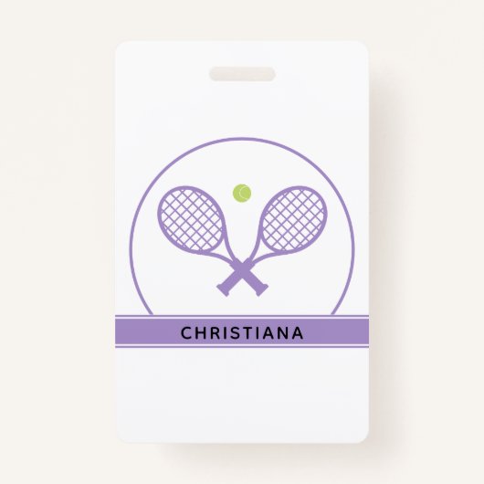 Aangepaste Elegant Tennis Racket en Ball Cute Badge (Voorkant)