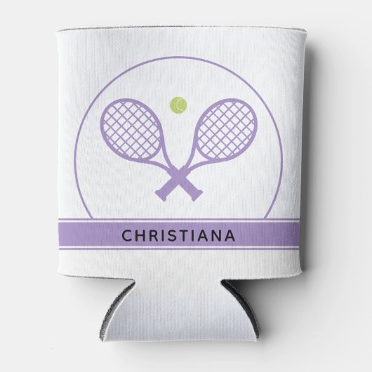Aangepaste Elegant Tennis Racket en Ball Cute Blikjeskoeler (Voorkant)