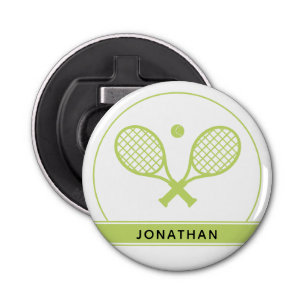 Aangepaste Elegant Tennis Racket en Ball Cute Button Flesopener