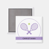 Aangepaste Elegant Tennis Racket en Ball Cute Magneet (Voorkant / Achterkant)