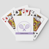 Aangepaste Elegant Tennis Racket en Ball Cute Pokerkaarten (Achterkant)