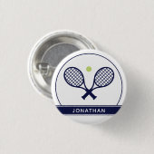 Aangepaste Elegant Tennis Racket en Ball Cute Ronde Button 3,2 Cm (Voorkant /achterkant)