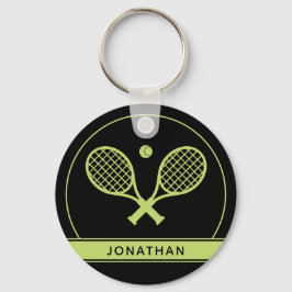 Aangepaste Elegant Tennis Racket en Ball Cute Sleutelhanger