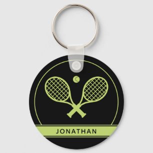 Aangepaste Elegant Tennis Racket en Ball Cute Sleutelhanger