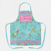 Aangepaste Elegant Turquoise Oasis Abstract apr. Schort (Voorkant)