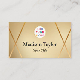 Aangepaste Elegant Visitekaartje Gold QR-code en L