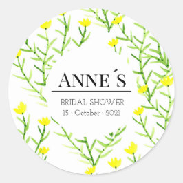 Aangepaste Elegant Vrijgezellenfeest Floral Bohemi Ronde Sticker